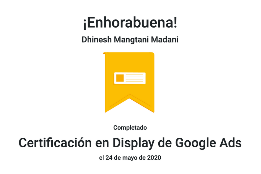 Certificado Display