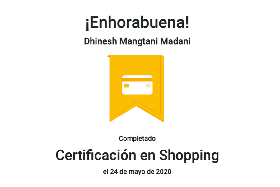 Certificado Shopping